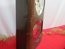 【OH7685/10】愛知時計　電機　K.K　NAGOYA　ボンボン時計　振り子時計　掛時計　木製×ガラス　H45.5ｃｍ　動作品♪_画像2