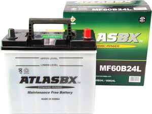 新品バッテリー 開封のみ 送料無料 ATLAS BX MF60B24L B24L 密閉型 充電済