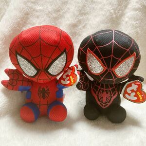 即決　スパイダーマン Ty ビーニーズ　ビニーベイビー　スパイダーマン　ぬいぐるみ　セット　約15cm アベンジャーズ