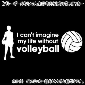 * thousand jpy and more postage 0*(20cm) [ volleyball none. life is thought .. not ] volleyball, car rear glass for sticker also optimum (1)2