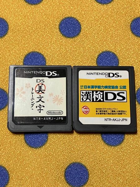 Nintendo DS ソフト　漢検DS & 美文字トレーニング　2点セット　ソフトのみ