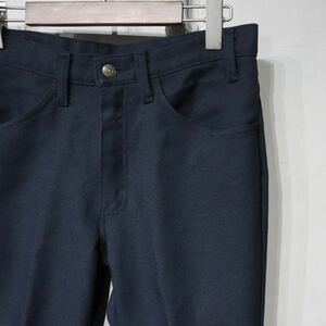 【即決】90s Levi's 517 リーバイス フレア パンツ ブーツカット ポリエステル ネイビー 紺色 USA アメリカ製 古着 W32 L29