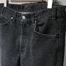 【即決】80s Levi's 505 BLK denim リーバイス ブラック デニム ジーンズ 先染め USA アメリカ製 古着 ヴィンテージ ビンテージ W33 L32_画像4