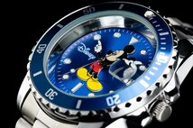 1円～ 1スタ aiko愛用アナザーヘブン×Disney限定/MICKEYミッキーマウス別注コラボ時計ミッキーブルーBLUE5気圧絶版新品逆輸入_画像1