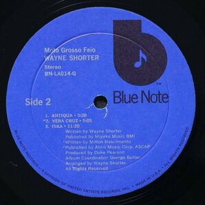 【米オリジナル】WAYNE SHORTER 美盤 MOTO GROSSO FEIO ウェインショーター BLUE NOTE / DUKE PEARSONの画像5