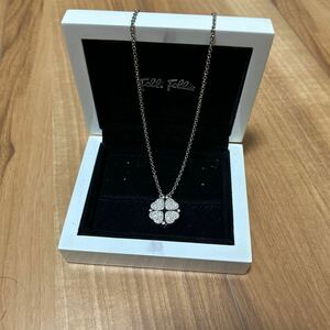 [H]Folli Follie Folli Follie clover necklace silver 2Way box attaching 
