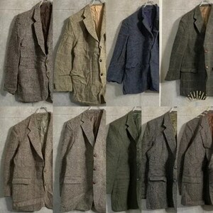 9着 ハリスツイードウールジャケットMIX Men's S~L Harris Tweed US古着 ユーロ古着 検品済 SRC古着卸 セット まとめ売り 仕入れ 卸売り