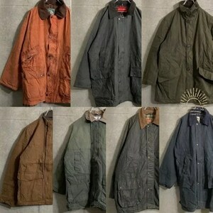 7着 オイルドジャケットMIX Men's M~L US古着 ユーロ古着 ハンティングジャケット 検品済 SRC古着卸 セット まとめ売り 仕入れ 卸売り