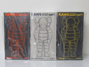  3色3個セット KAWS WHAT PARTY MEDICOM TOY BE@RBRICKカウズ メディコムトイ ①YELLOW ②ORANGE ③WHITE 新品未開封