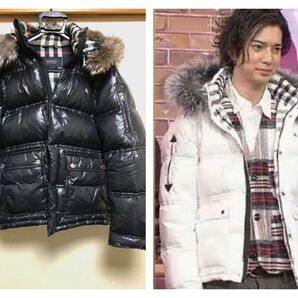 超名作★BURBERRYBLACKLABELバーバリーブラックレーベル6WAY最高級ホワイトグースダウンジャケットベストブルゾンM