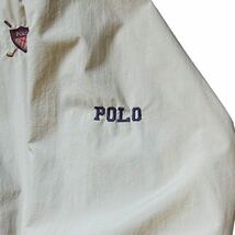 90’s Polo Ralph Lauren ポロラルフローレン ポロゴルフ ナイロン プルオーバー ベージュ L ピステ クルーネック ジャケット90年代 USA_画像7