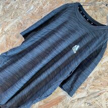 [KWT5019] adidas アディダス 半袖Tシャツ メンズ チャコールグレー XL ポス_画像3