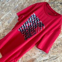 [KWT5018] asics アシックス 半袖Tシャツ メンズ レッド M ポス_画像3