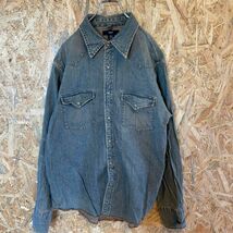 [KWT5194] GAP ギャップ デニムシャツ メンズ ウォッシュブルー M ポス_画像2