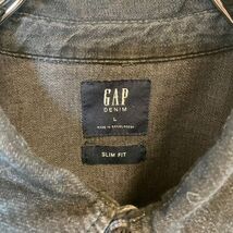 [KWT5193] GAP ギャップ デニムシャツ メンズ ブラック L ポス_画像5