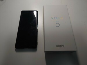 【中古】Xperia 5 (J9260)ブルー dualSIM