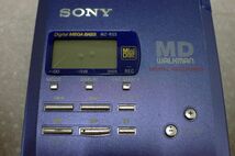 P443 【SONY MD WALKMAN MZ-R55】 ポータブルミニディスクレコーダー ブルー/60_画像2