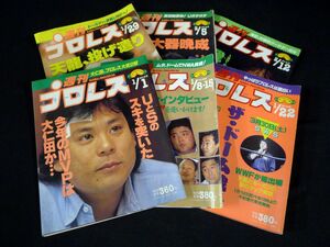 P802 【週刊プロレスまとめて6冊】 1991年 Ｎｏ.413・Ｎｏ.414・Ｎｏ.416・Ｎｏ.417・Ｎｏ.418・Ｎｏ.419/80