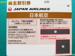 ＪＡＬ 日本航空 株主優待券 1枚 番号通知可 有効期限2024.11.30 コード通知可