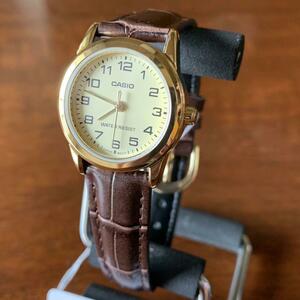 【新品・箱なし】カシオ CASIO クオーツ レディース 腕時計 LTP-V001GL-9B アイボリー