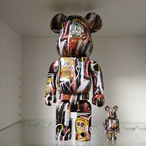 MEDICOM TOY BE@RBRICK [JEAN-MICHL BASQUIAT#11]400%＆100% ジャン=ミシェル・バスキア_画像1