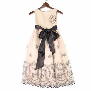 KID'S DREAM Kids Dream through year corsage * no sleeve ska LAP One-piece dress Sz.7-8 girl formal E4T00325_2#F