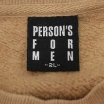 PERSON'S FOR MEN パーソンズフォーメン 秋冬 スウェット 裏起毛★ プルオーバー トレーナー Sz.2L　メンズ 大きいサイズ　E4T00406_2#H_画像5