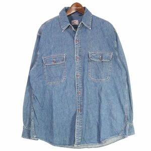 Levi's リーバイス 通年 長袖 USED加工★ デニム ワーク シャツ Sz.M　メンズ　E4T00431_2#C