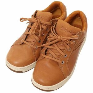 Timberland ティンバーランド 通年 ロゴ刻印 レザー★ スニーカー シューズ 靴 Sz.25cm　レディース　E4G00079_3#U