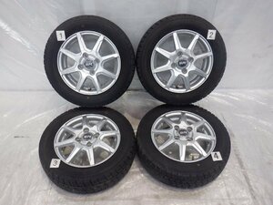 ☆バリ山☆ 4H 100 4.00B +45 13インチ 社外品 SR アルミホイール 冬用 スタッドレス タイヤ 155/65R13 GOODYEAR 4本