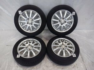 4H 100 4.5J +45 14インチ 社外品 La-Strada アルミホイール タイヤ 155/65R14 DUNLOP 4本