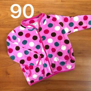 フリース 女の子 アウター　羽織　90 パジャマ　スリーパー