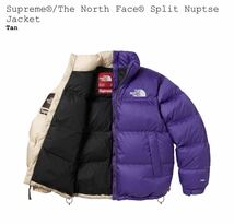 Supreme 24SS week3 The North Face Split Nuptse Jacket Tan L シュプリーム ノースフェイス スプリット ヌプシジャケット 送料無料 新品_画像2