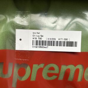 Supreme 24SS Week5 Work Pant Olive 34 Large シュプリーム ワークパンツ オリーブ ラージ 新品未使用 オンライン購入 1円〜 送料無料の画像6