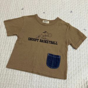 PEANUTS デニムポケット Tシャツ 100cm