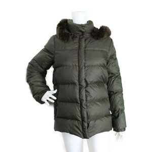 MONCLER モンクレール VALENTINE バレンタイン ダウンジャケット 49353/97/68959 ＃00 ナイロン 羽毛 グリーン系 フード付き【本物保証】