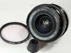 ★外観コレクション級美品/動作良好★ CANON キャノン FD 28mm f 2.8 S.C 外観コンディションの素晴らしい銘玉オールドレンズです！#2344