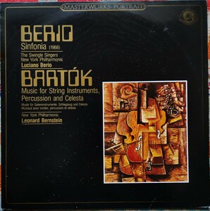 オランダLP MASTERWORKSー Berio & Bartok // Luciano Berio ・Leonard Bernstein 1983年発売