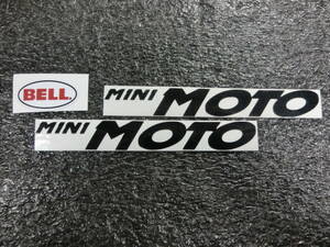 黒 ミニモト レプリカステッカーセット BEETLE MTX mini MOTO BELL MOTO3 mtxカスタム