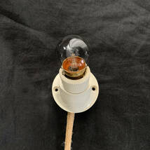 デッドストック フランス 60s 白磁 陶器 B22D ウォール ブラケット ソケット ライト ランプ 照明 布コード ヴィンテージ アンティーク 2_画像6