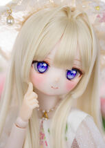 Guppe DDH-01 セミホワイト肌　カスタムヘッド＋アイ＋おまけウィッグ　※ソフビ盛り難あり_画像4