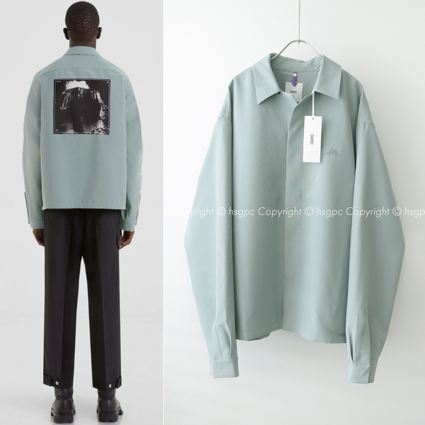 【定価8.4万】新品 OAMC システム シルクパッチ オーバーサイズ シャツジャケット ロゴプリント オーエーエムシー ジルサンダー デザイナー