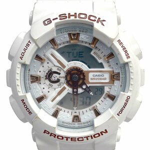 24-728 [2024 year 3 month battery replaced ] Casio GA-110LB Lover's collection G shock quarts type battery type wristwatch Date display white series 