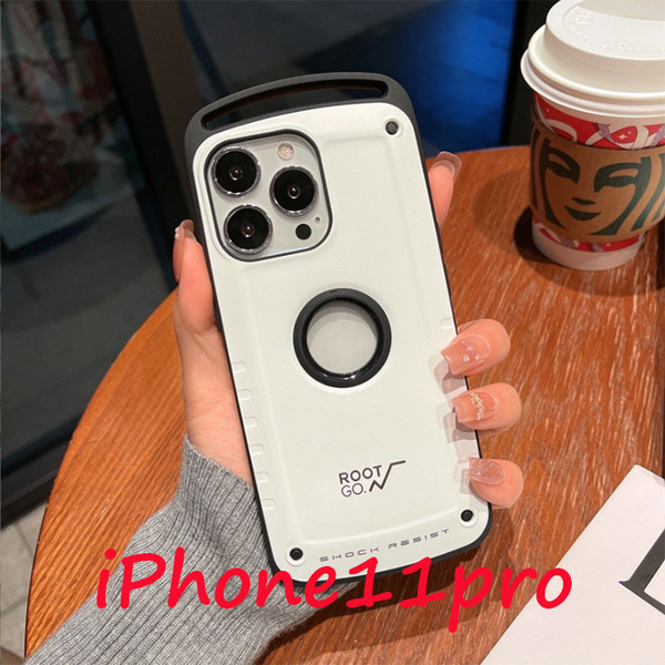 IPhone11Proケース　白　耐衝撃　匿名配送　送料無料　衝撃吸収　カバー 　アウトドア　登山　カラビナ　キャンプ　スポーツ　野外活動