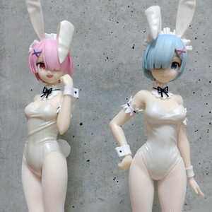 Re:ゼロから始める異世界生活 フィギュア BiCute Bunnies Figure レム&ラム ホワイトパールver. 2種セット 開封品 箱付き リゼロ