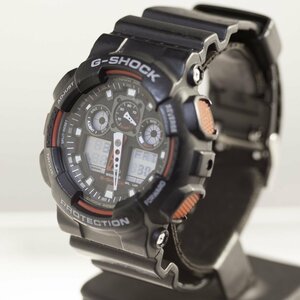 カシオ CASIO G-SHOCK　腕時計　 ジーショック GA-100 ムーブメント5081　[G-SHOCK]　中古動作中・傷、傷み多めです。1円から
