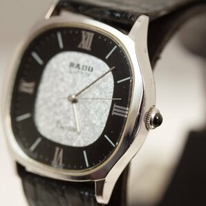 【RADO】ラドー カスタム クォーツ シルバー/ブラック文字盤 メンズ 腕時計【動作品】の画像2