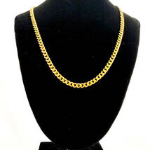 喜平ネックレス 18kgp シングル 二面 5mm 50cm 18k Gold Plated レディース メンズ ネックレス ゴールド Gold Necklace　301_画像4