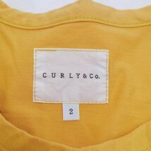 CURLY&Co.　半袖 Tシャツ　サイズ2　イエロー　マスタード　無地　シンプル　カーリーアンドコー　PRIZMATIC S/S TEE_画像3