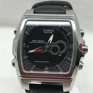 [動作未確認品] CASIO エディフィス 腕時計 EFA-120 クオーツ メンズ 社外ベルト 純正尾錠 EDIFICE